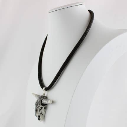 925 Sterling Silber Halskette CHASKA | Lederkette