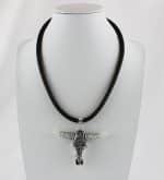 925 Sterling Silber Halskette CHASKA | Lederkette