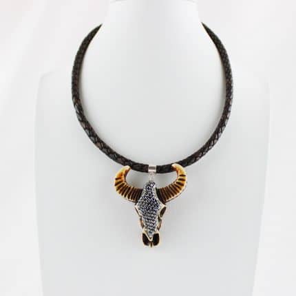 925 Sterling Silber Halskette YARA | Lederkette