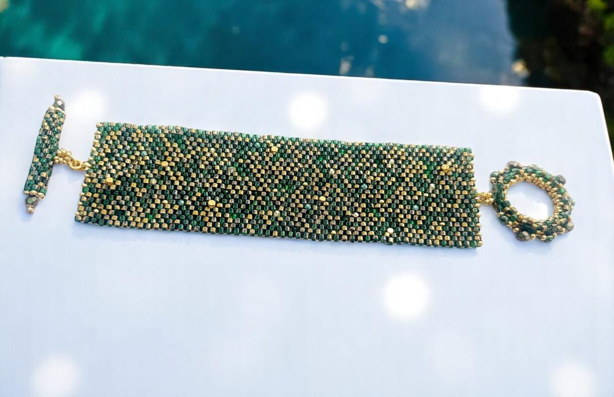 Perlenarmband Memphis Green